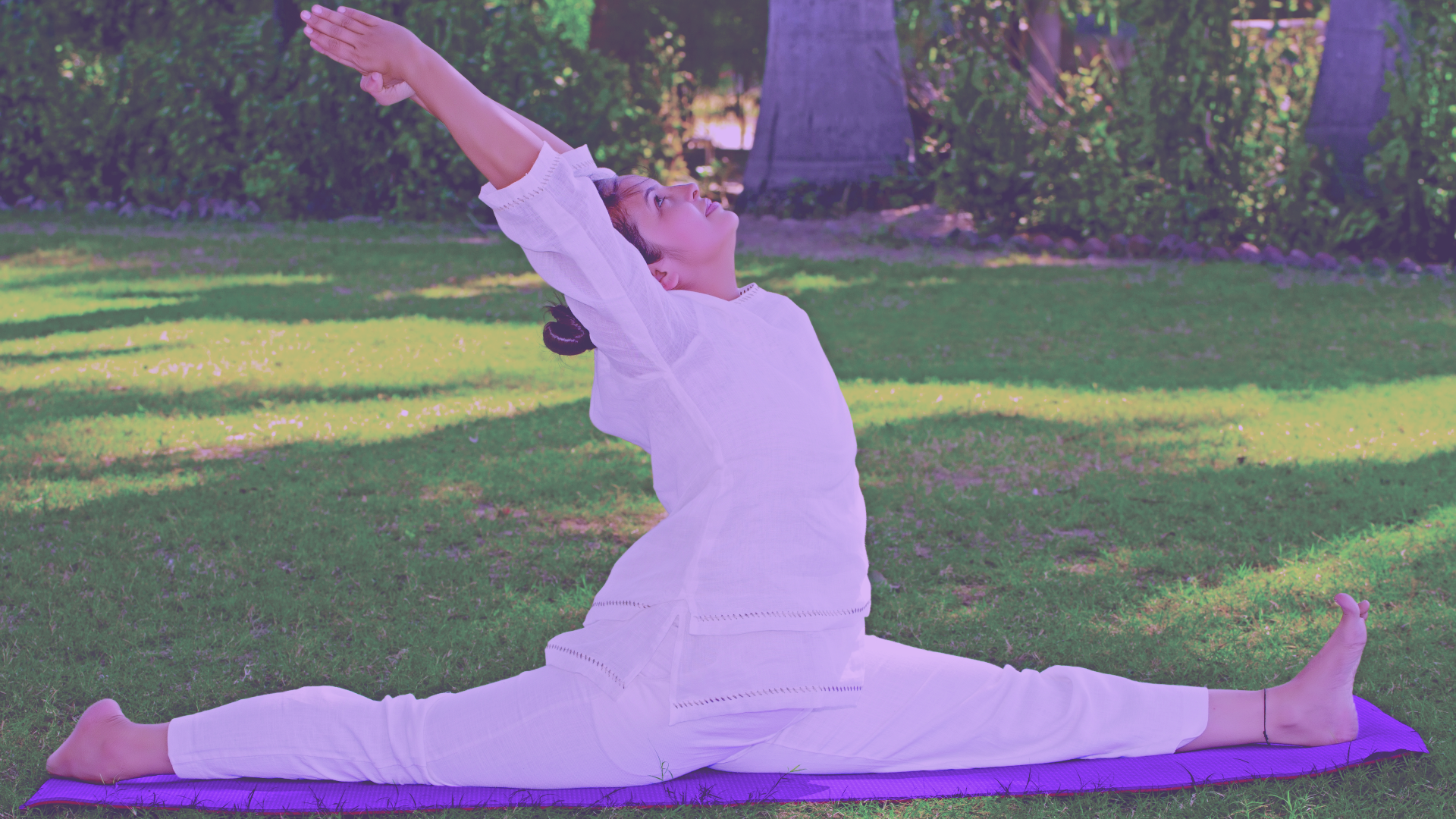 Image of Neetu Buch teaching a yoga class – "Neetu Buch guiding a yoga class in Ahmedabad, offering personalized yoga instruction